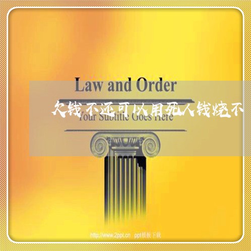 欠钱不还可以用死人钱烧不/2023110840591