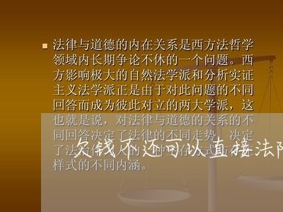 欠钱不还可以直接法院告吗/2023120920370