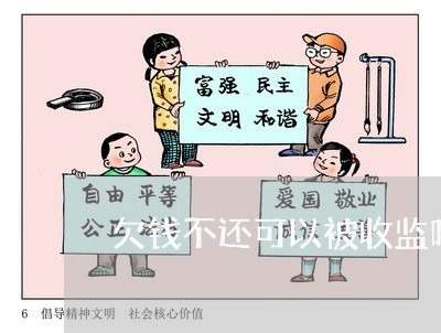 欠钱不还可以被收监吗/2023110308147