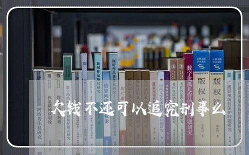 欠钱不还可以追究刑事么/2023112413715