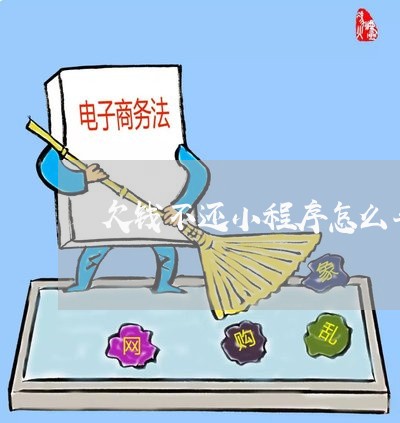 欠钱不还小程序怎么弄的/2023092872505