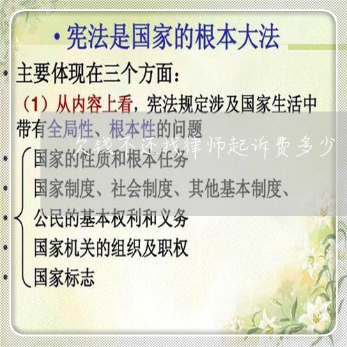 欠钱不还找律师起诉费多少/2023112639502