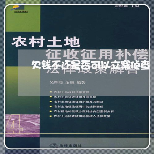 欠钱不还是否可以立案侦查/2023111073813