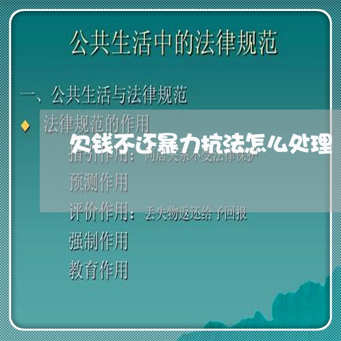 欠钱不还暴力抗法怎么处理/2023102552493