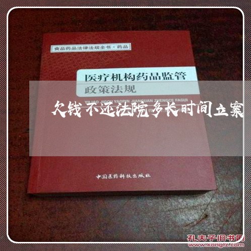 欠钱不还法院多长时间立案/2023092685804