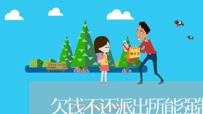 欠钱不还派出所能强制让还吗/2023120503906