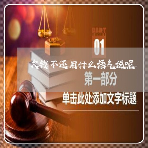 欠钱不还用什么语气说呢/2023112452617