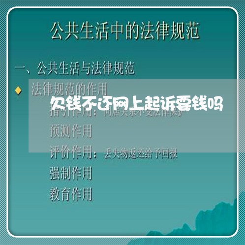 欠钱不还网上起诉要钱吗/2023110240471