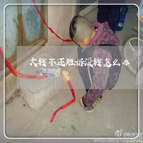 欠钱不还胜诉没钱怎么办/2023112627471