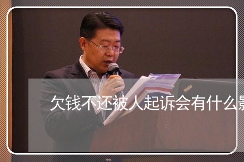 欠钱不还被人起诉会有什么影响吗/2023093049371