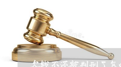 欠钱不还被判刑了怎么办/2023110894037