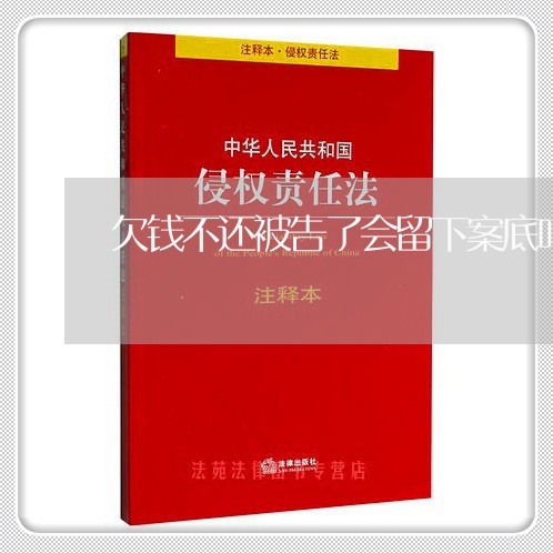 欠钱不还被告了会留下案底吗/2023110717178