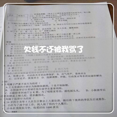 欠钱不还被我骂了/2023111517058