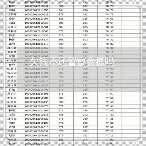 欠钱不还警察会抓吗/2023102626248