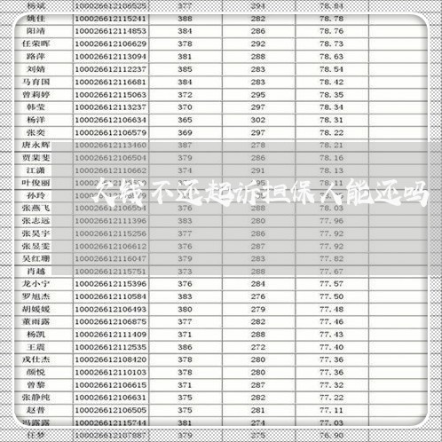 欠钱不还起诉担保人能还吗/2023110822503