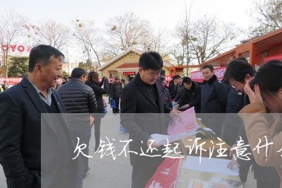 欠钱不还起诉注意什么问题/2023111018482