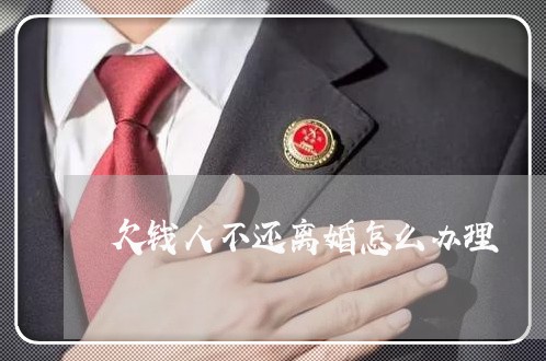 欠钱人不还离婚怎么办理/2023092101805