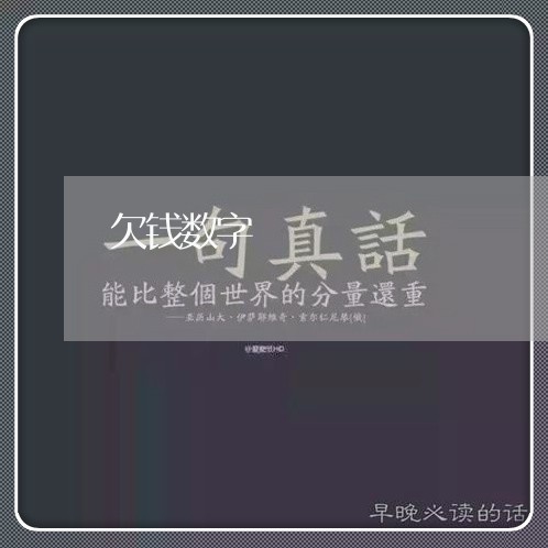 欠钱数字/2023120799560