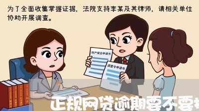 正规网贷逾期要不要报案/2023110774737