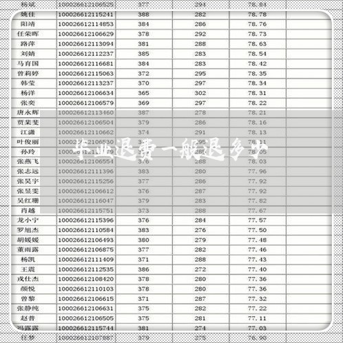 毕业退费一般退多少/2023061130593