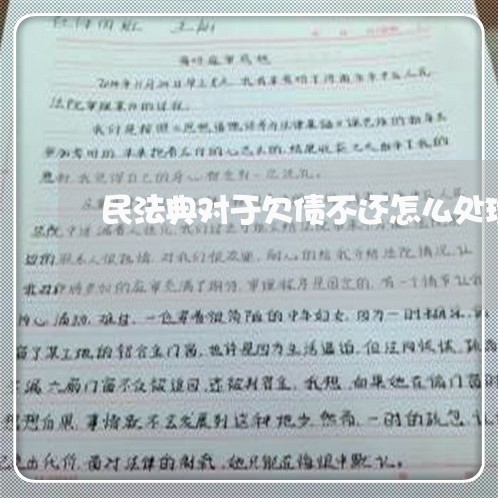 民法典对于欠债不还怎么处理/2023092209485