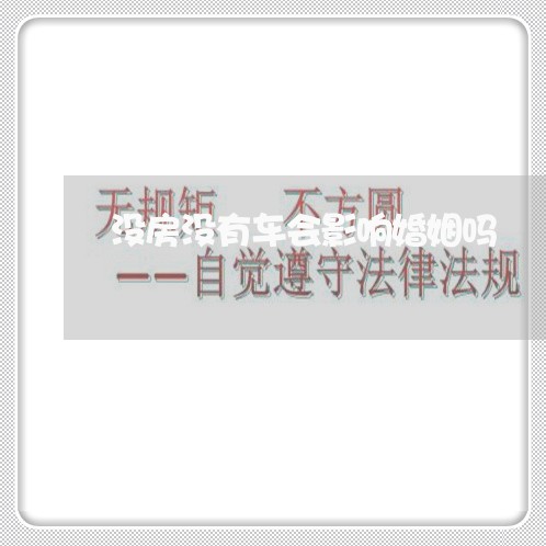 没房没有车会影响婚姻吗/2023112406847