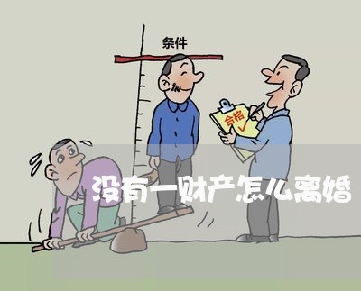 没有一财产怎么离婚/2023110948159