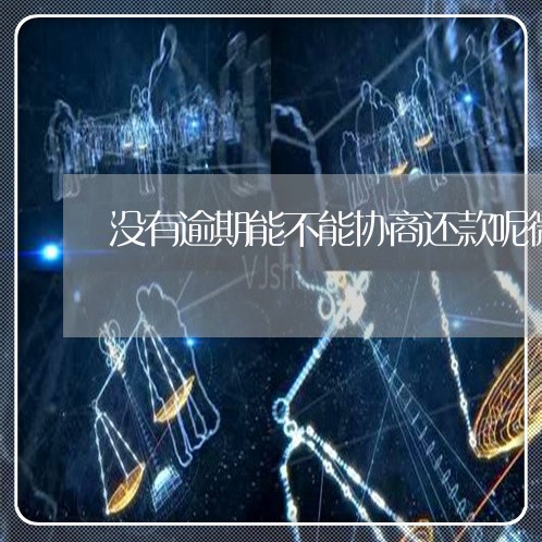 没有逾期能不能协商还款呢微信/2023100805041