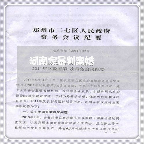 河南家暴判离婚/2023121839161