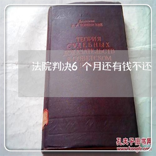 法院判决6个月还有钱不还/2023110918049