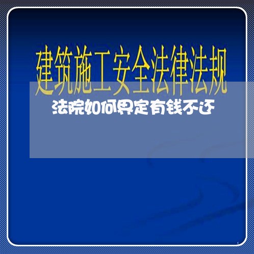 法院如何界定有钱不还/2023092283906