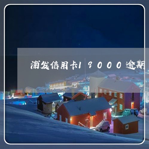 浦发信用卡19000逾期/2023112605937