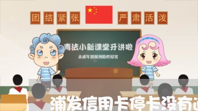 浦发信用卡停卡没有逾期/2023120563526