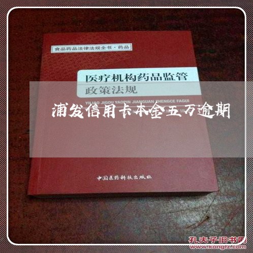 浦发信用卡本金五万逾期/2023120607348