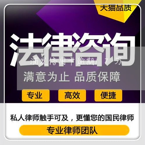 浦发信用卡逾期17万/2023120628451