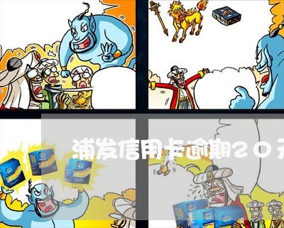 浦发信用卡逾期20天后果严重吗/2023050686938