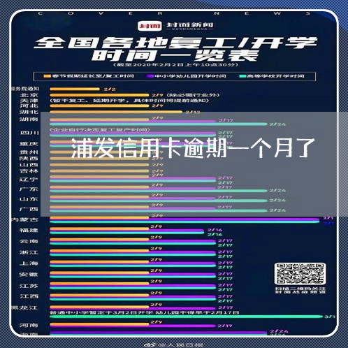 浦发信用卡逾期一个月了/2023081236369