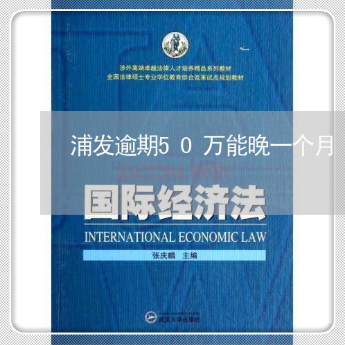 浦发逾期50万能晚一个月/2023052848151