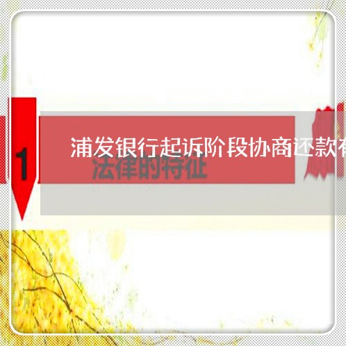 浦发银行起诉阶段协商还款有用吗/2023100817261