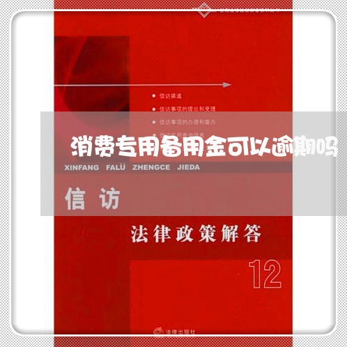 消费专用备用金可以逾期吗/2023052795039