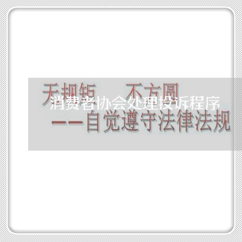 消费者协会处理投诉程序/2023030881935