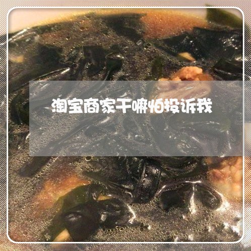 淘宝商家干嘛怕投诉我/2023030383169