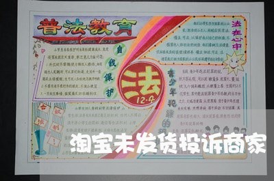 淘宝未发货投诉商家/2023022867371