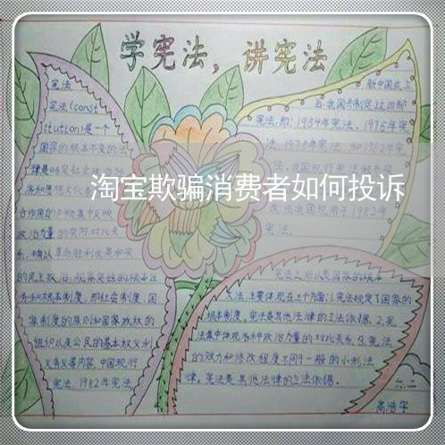 淘宝欺骗消费者如何投诉/2023021838470