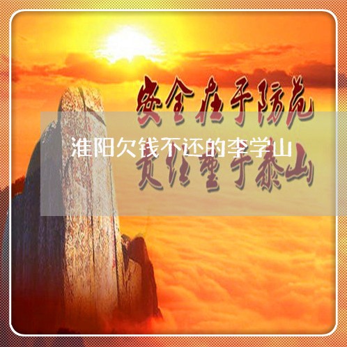 淮阳欠钱不还的李学山/2023091506059