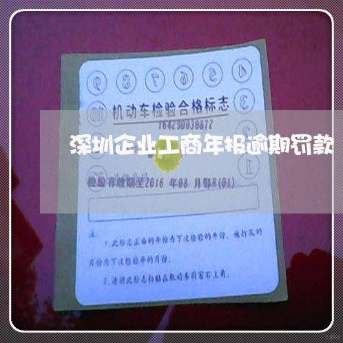 深圳企业工商年报逾期罚款/2023052899694