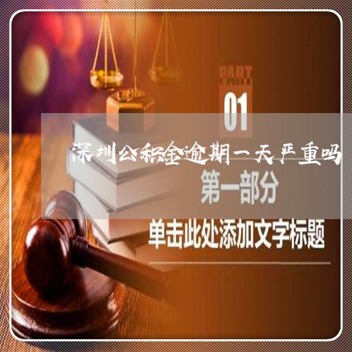 深圳公积金逾期一天严重吗/2023071423936