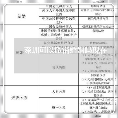 深圳可以撤销婚姻吗现在/2023081428151