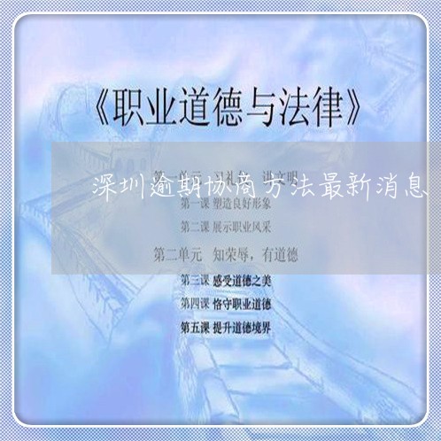 深圳逾期协商方法最新消息/2023071593836