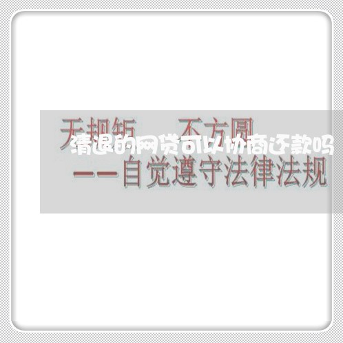 清退的网贷可以协商还款吗/2023100762814